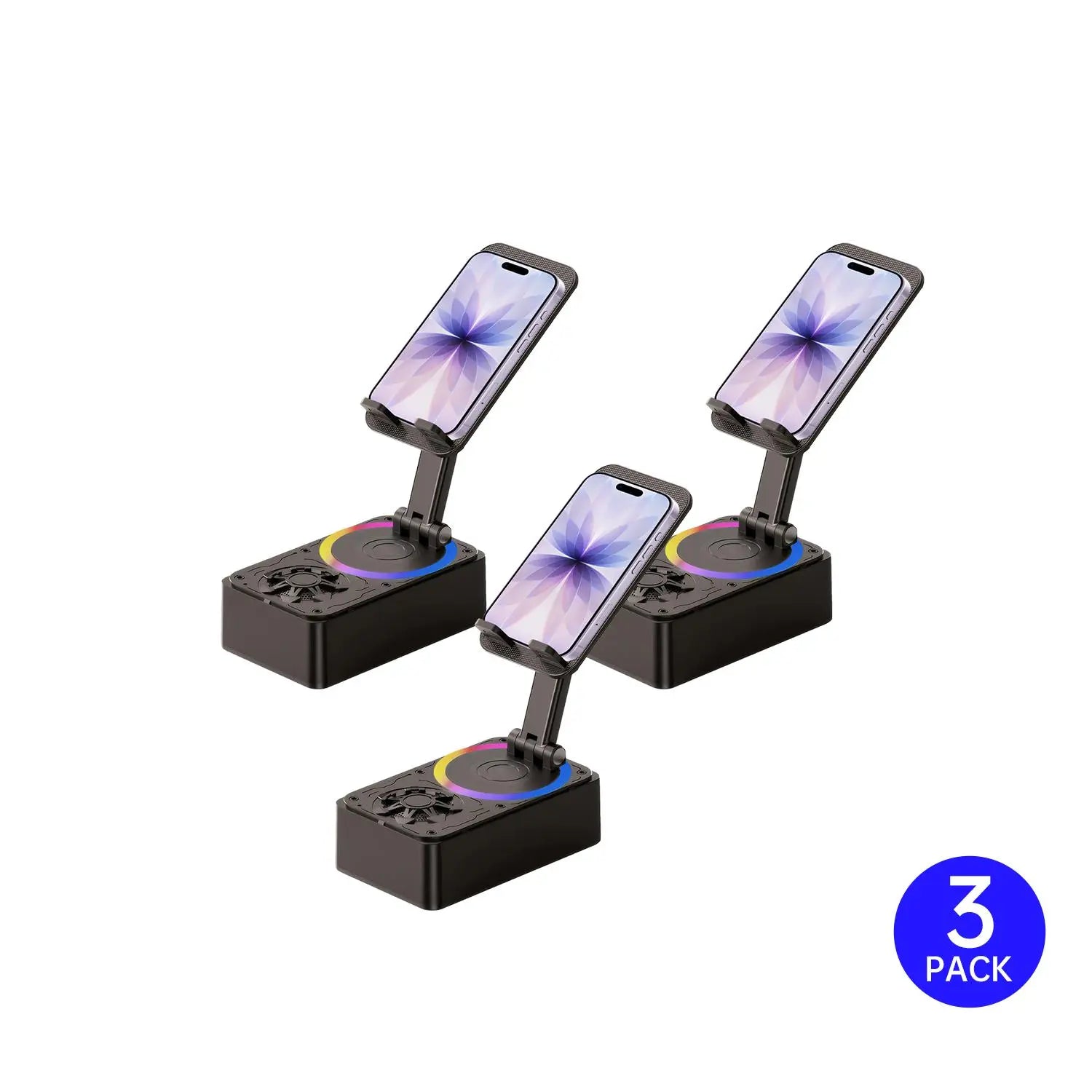 5-In-1 Wireless Bluetooth Audio Speaker with 3000Mah USB Charger, Colorful Lights, and Phone/Tablet Stand for Iphones