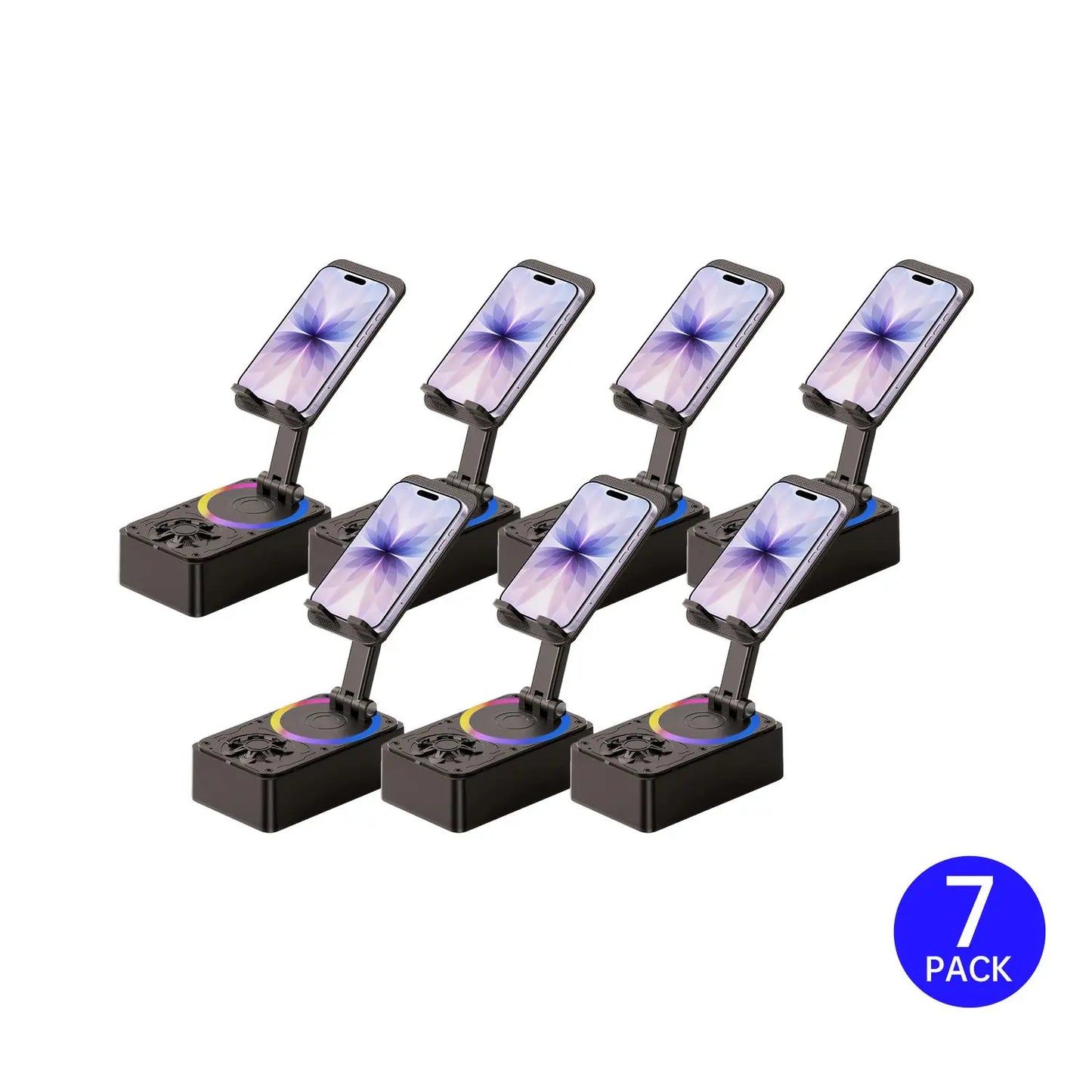 5-In-1 Wireless Bluetooth Audio Speaker with 3000Mah USB Charger, Colorful Lights, and Phone/Tablet Stand for Iphones